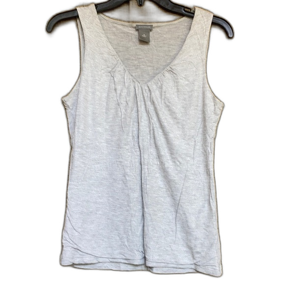 Ann Taylor metallic shine cotton tank top color grey - Picture 1 of 4